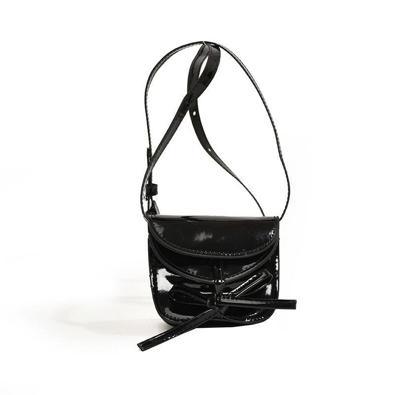 Adorable Mini Childrens Bag Stylish Korean Princess Crossbody Bag For Kids чёрный