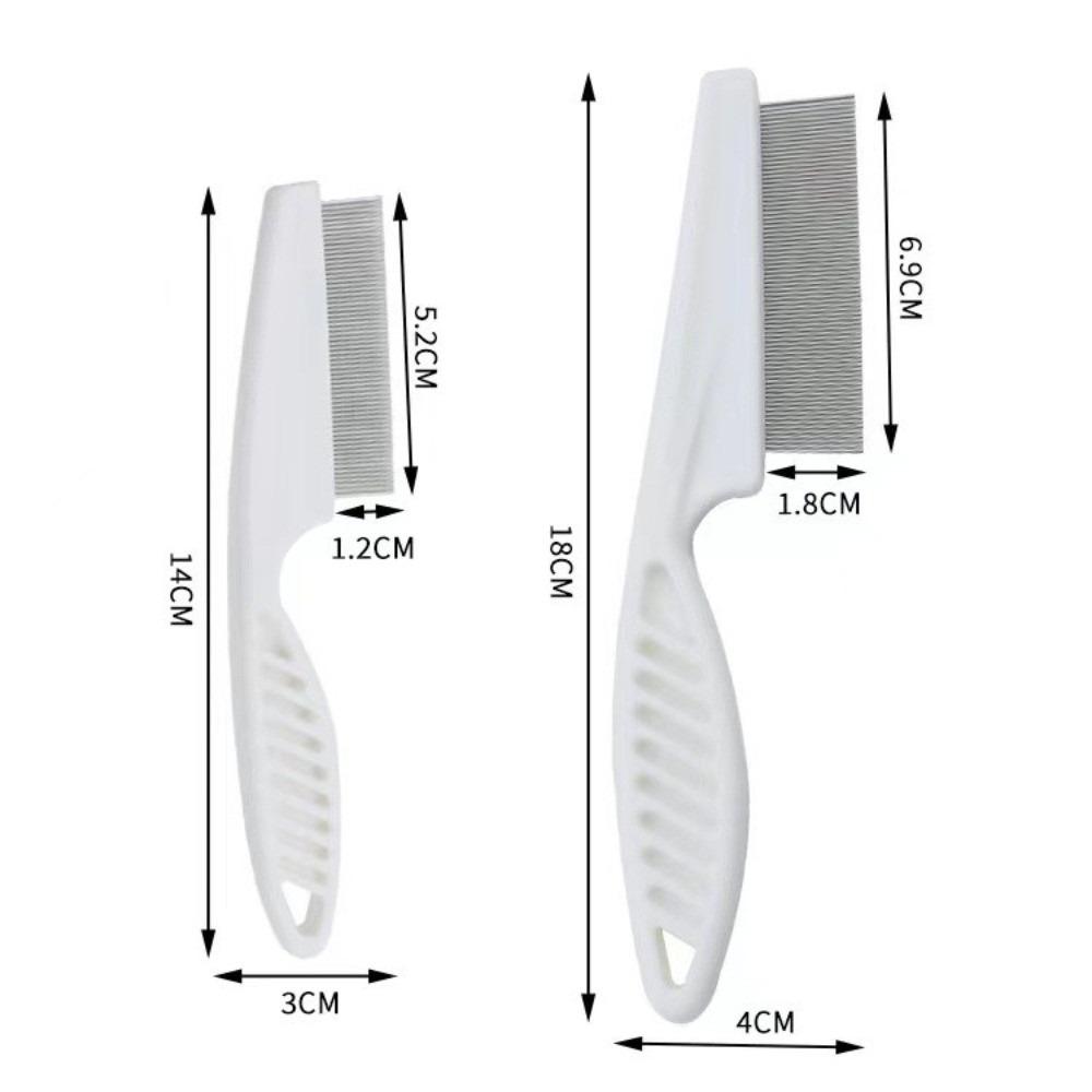 2PCS Stainless Steel Dense Teeth Pet Grooming Comb 14cm 18cm Size Detangling Comb  for Hair Shedding