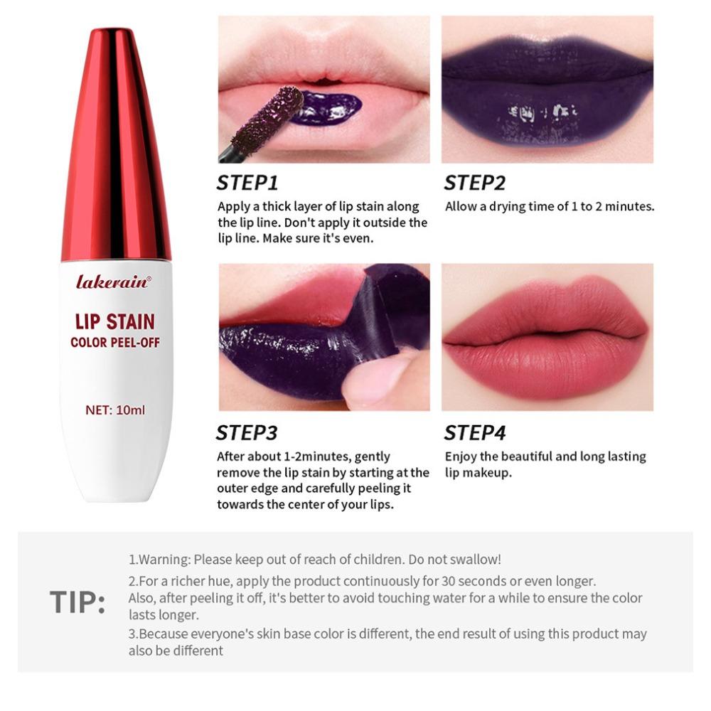 Matowy Peel Off Rose Pink LipGloss Kontur Kontur Tatuaż Szminka do ust Wodoodporny Odporny na odrywanie Naturalny odcień ust