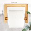 Bamboo Wall Mounted Toilet Paper Holder,Wooden Toilet Paper Holder,Adhesive Bathroom Tissue Holder,Wood Toilet Paper Roll Holder