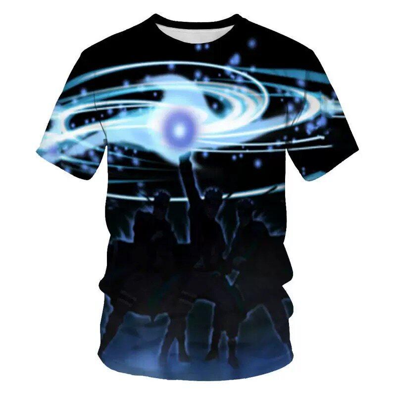2026 Summer Anime Leisure Short-Sleeved Naruto Uzumaki Print 3D T-Shirt for Men - Adult Casual Shirt