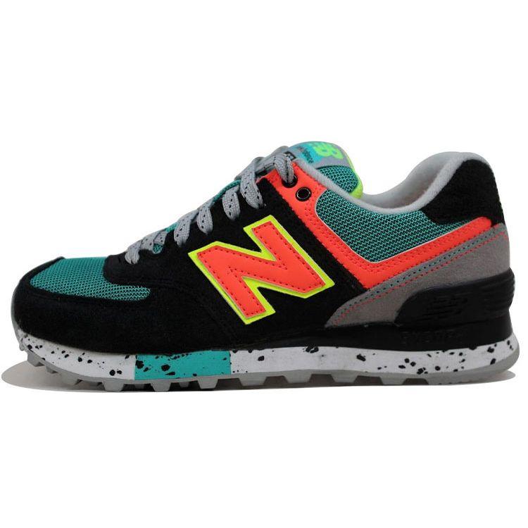 

New Balance 574 Женские кроссовки Черный Оранжевый WL574OBD