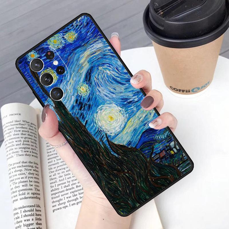 Custodia per telefono con Pittura a Olio di Van Gogh per Samsung Galaxy S24 S25 Ultra S21 S22 Ultra S10E Note 10 Plus Note 20 FE S23