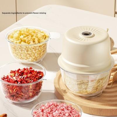 Tragbarer Mini-Küchenmaschine Kabelloser Fleischwolf Elektrischer Mahlwerk Knoblauchstampfer Kochen