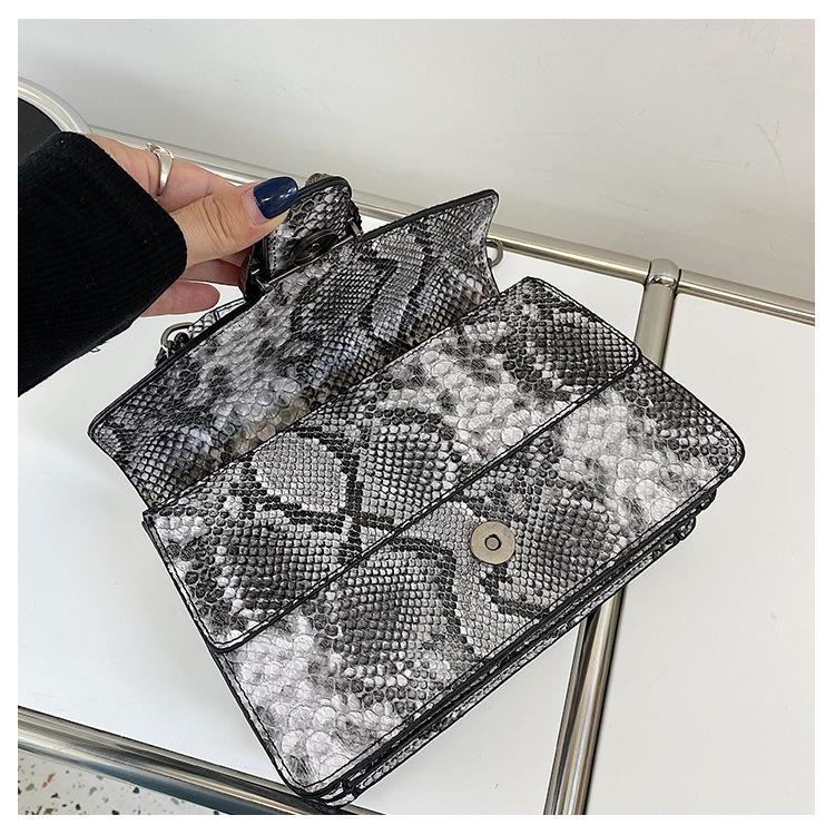 2024 Floral Crocodile Pattern Chain Crossbody Bag: Double Compartment Flap Shoulder Backpack