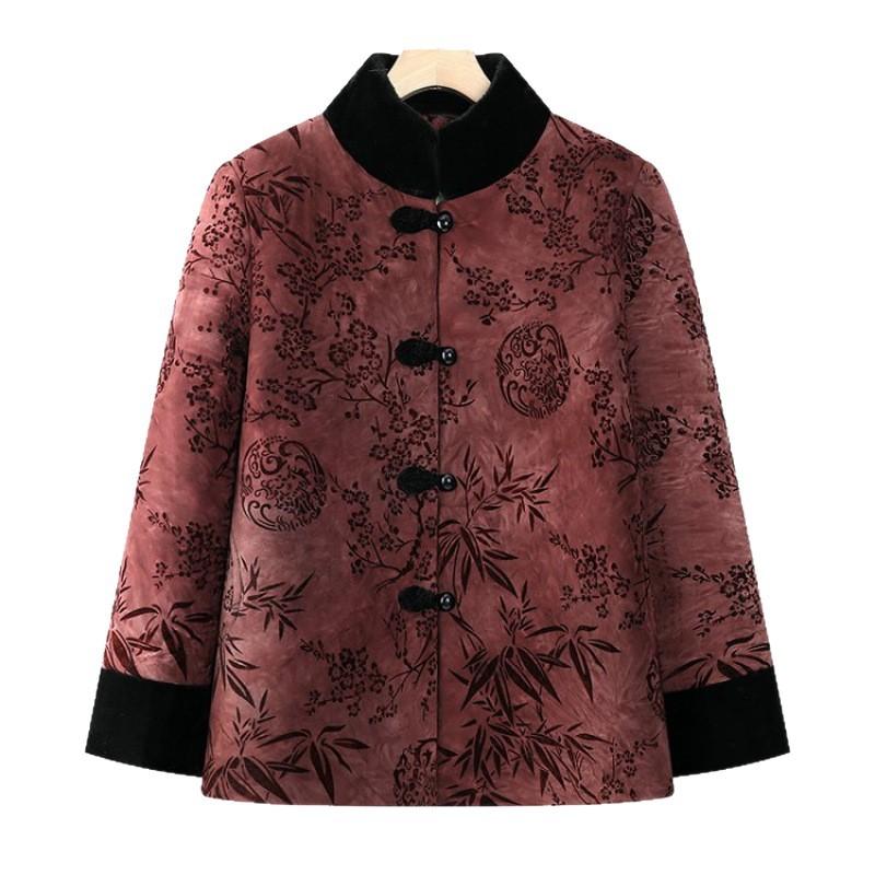 Winter Clothing Velvet Thickened Padded Jacket Old Lady Warm Padded Jacket Padded Jacket Women