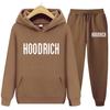 Men's HOODRICH Letter Print Casual Hoodie Sweatshirt Set - Sportswear