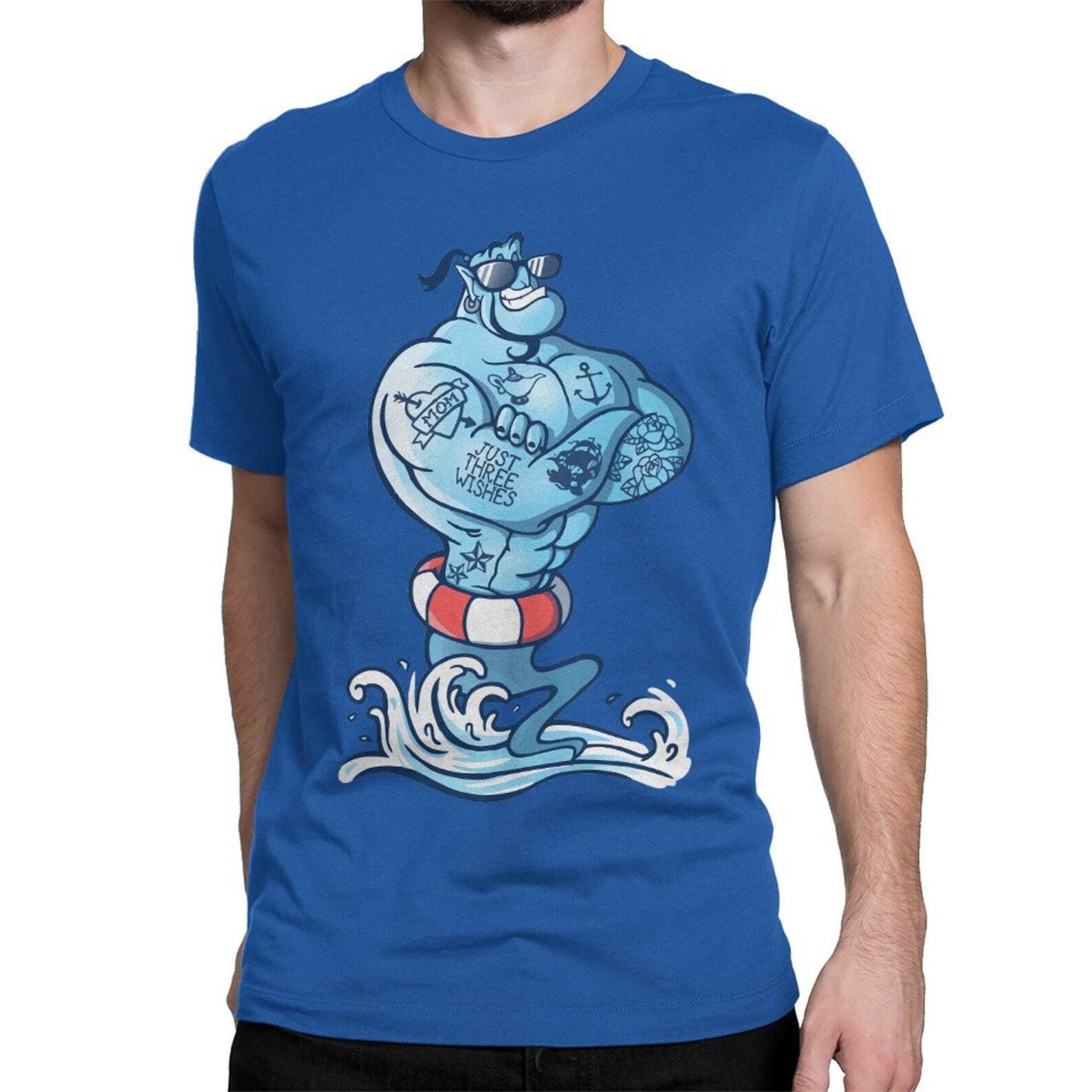 Tattooed Genie From Aladdin T-Shirt, Men s and Women s Sizes (drsh-224) 3XL