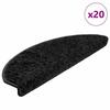 VidaXL Stair Treads 20 Pieces 65 X 21 X 4 Cm Black Semicircular Large 3365846