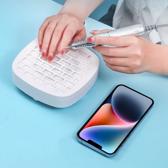 Aspirator Mini USB pentru Unghii cu Hârtie de Filtru 3200RPM Aspirație Puternică Colector Praf Unghii Portabil Reglabil pentru Acasă Salon Ventilator Extractor Curățare Praf