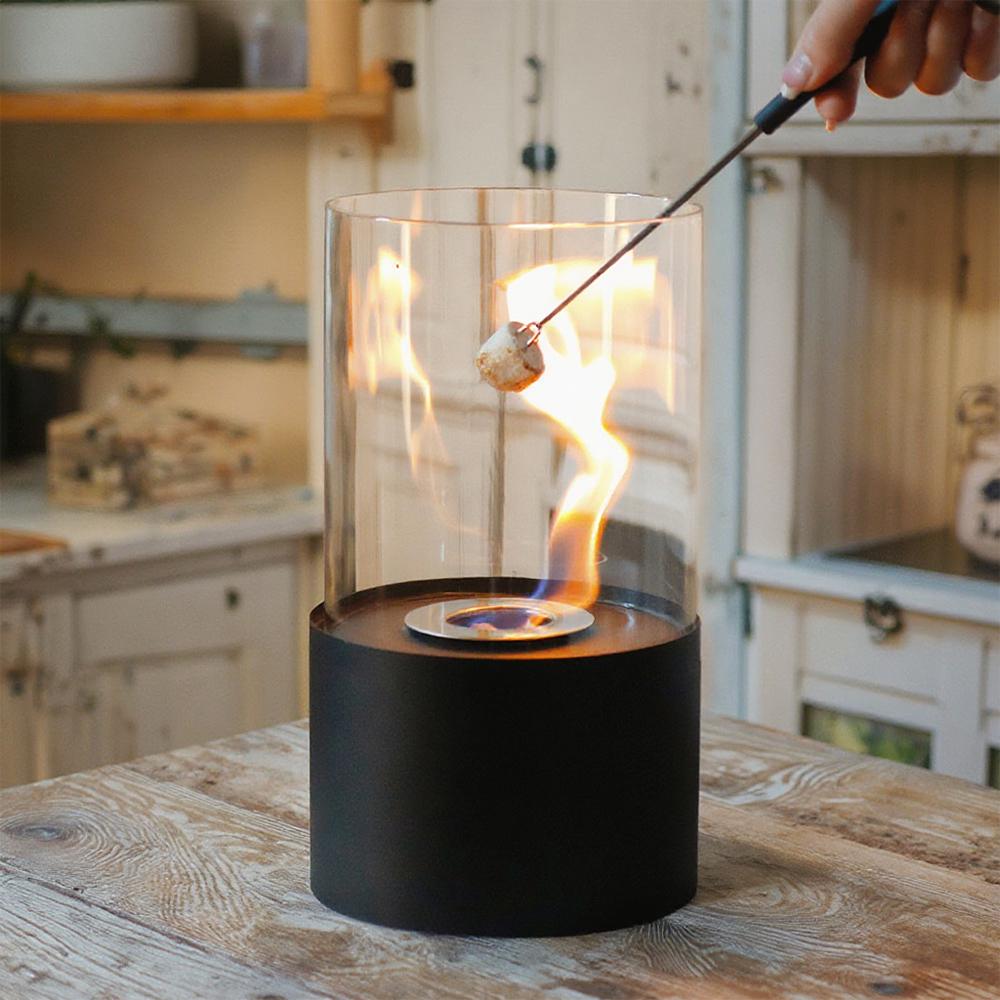 Tabletop Round Fireplace Smokeless Ethanol Fire Pit Outdoor Patio Alcohol Fireplace for Christmas New Year( EU US Shipping)