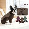 High Stretch Fleece Dog Jumpsuit Windproof Dog Winter Home Outfit Dog Warm Pajamas  Cold Weather