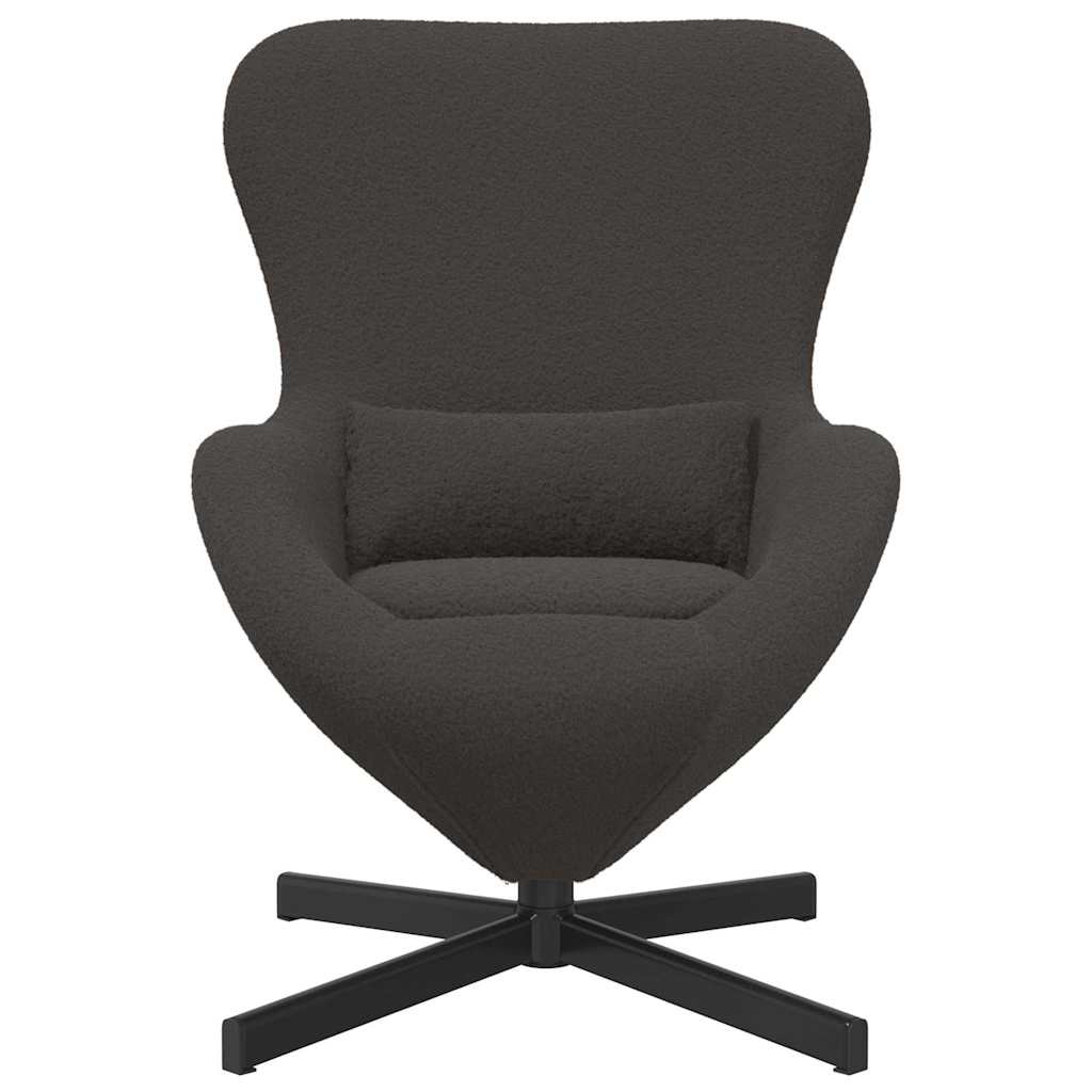 Egg Chair Dark Grey 63 x 73 x 90 cm Fabric