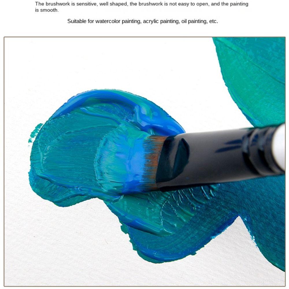 Practical Watercolor Painting Brushes Wooden Handle Acrylic and Oil Brushes Paint Brush