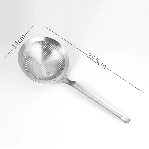 

304 Stainless Steel Skimmer Strainer Colander Mesh Deep Fryer Oil Frying Scoop Noodles Dumpling Sieve - Kitchen Tools