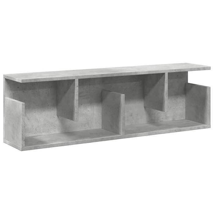 VidaXL Wall Cabinet 100x20x30 Cm Concrete Grey Engineered Wood, Floating Wall Cabinet, Wall Shelf, Wall Display Cabinet, 854844
