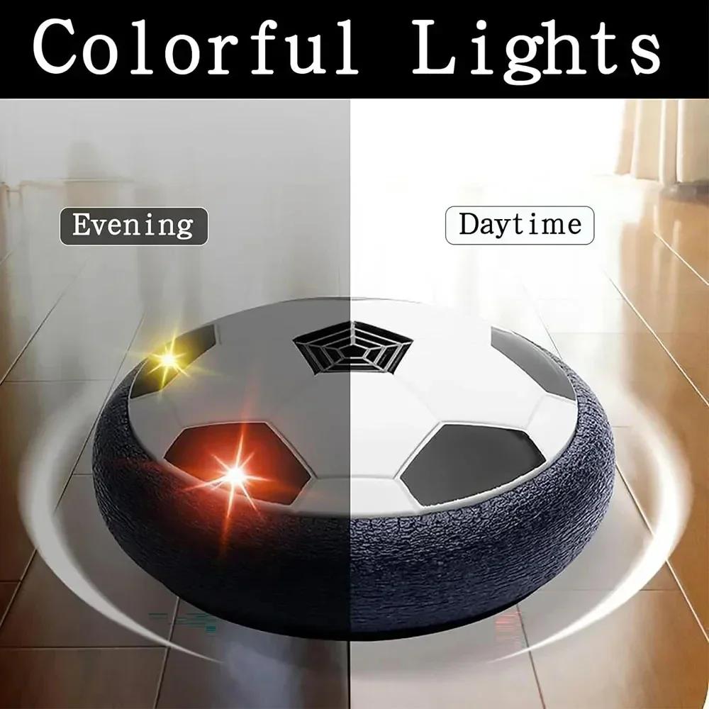 LED Bubble Football Kids Interactive Game Toy with Music and Lights Floating Indoor Mobile Slide Flat Soccer Sports for Kid Gift