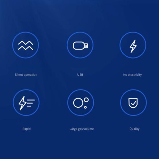 Aquarium Air Pump USB Mini Fish Tank Oxygen Pump Portable Silent Air Aerator Pump Oxygen Bubbler with Air Stone for Small Medium Fish Tanks Pond