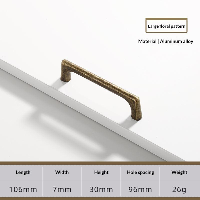 Vintage And Minimalist Antique Nickel Color Copper Brown Furniture Handles Cabinets Drawers Wardrobes Door Handles
