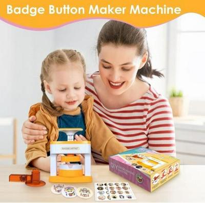 DIY Badge Maker: 58mm Brooch Craft Kit with Moon, Heart & Floral Designs
