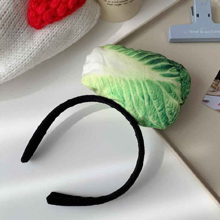 Quirky Fast Food Theme Elastic Hairband Chicken Leg Wing Vegetable Ice Cream Design Soft Fabric Headwear For All Ages