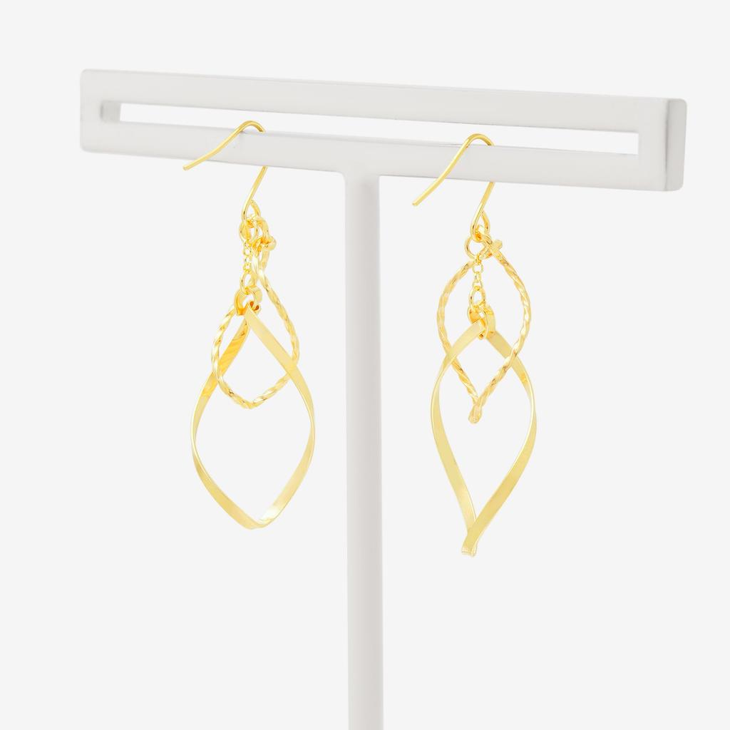 ESTELLE [Official] Women's Hook Earrings, 10K Yellow Gold, 0202-3424-0019-0000