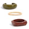 Salircon 3 Styles Boho Irregular Thick Resin Acrylic Bangles Women On Hand Vintage Geometric Elegant Bracelets Pulseras Jewelry