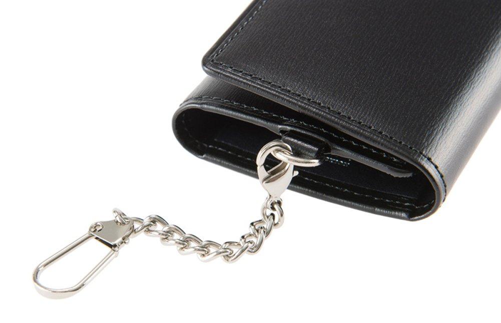 CYPRIS COLLECTION Box Calf Limpid Calf Leather Key Black and Perfect Gift for or Boyfriend & Case, Navy, 4684, Father's Day, Birthday,