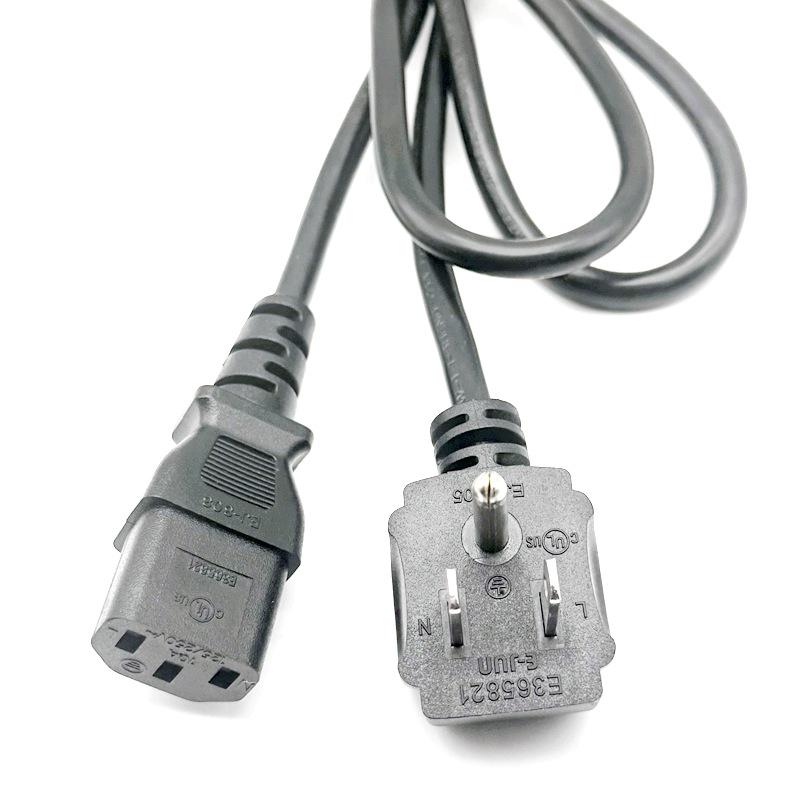 UL White US 3-Pin Power Cord for American Air Purifier Sterilizer