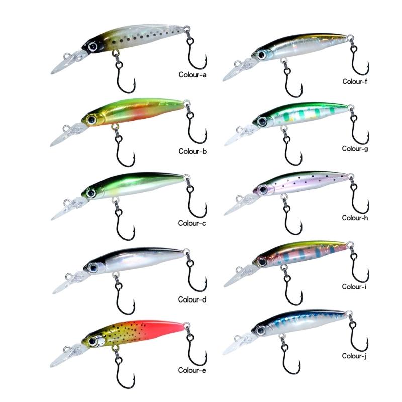Fishing Lures 1.8g 40mm Hard Baits Artificial Single Hook Swimbait Fishing Baits Crankbait Sinking Lures for Sea Trouts