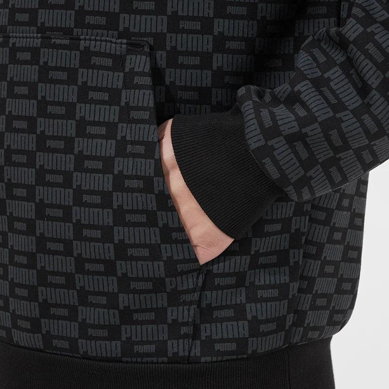 PUMA Sweatshirts Men's Black Hooded Moderate Regular (Unisex) Sweatshirts 534409 01