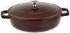 Staub Saute Pan Grenadine Red Two Hand Cast Enamel Pot Shallow Sukiyaki Compatible with IH Japanese Blaiser "Blazer 24cm" [Authorized Product]