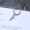 Small Tree Single Spike Onch Earings for Men Huggie Hinged Stainless Steel Male Jewelry