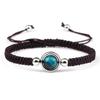 Handmade European-American Year of the Tiger Blue Sapphire Red String Bracelet - Stylish Couple's Gift