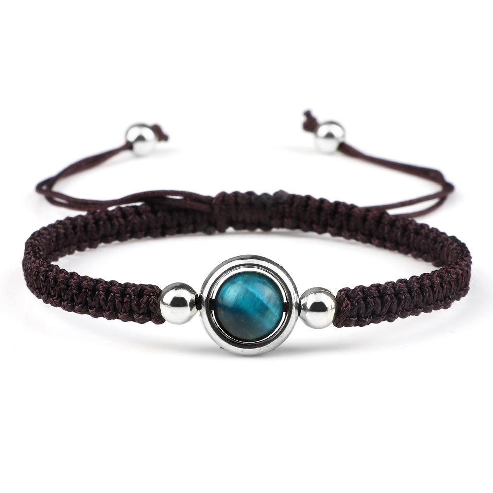 Handmade European-American Year of the Tiger Blue Sapphire Red String Bracelet - Stylish Couple's Gift