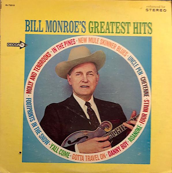 

LP Record BILL MONROE Bill Monroes Greatest Hits DL75010 Decca 1968 US World Music Used