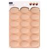 Silicone Madeleine Cookie Mold Shell Chocolate Baking Tray Nonstick Flexible 18-Cavity 32x24.5x2cm Beige