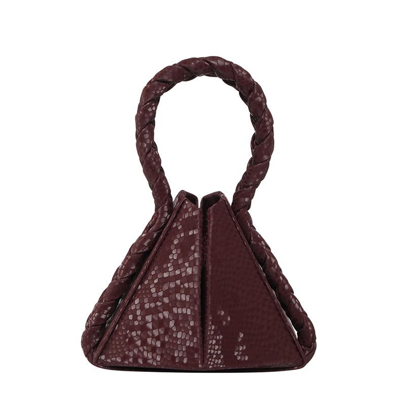 

Trendy new product design twist portable geometric folding handbag bag high-end sense niche fashionable messenger women s bag красный