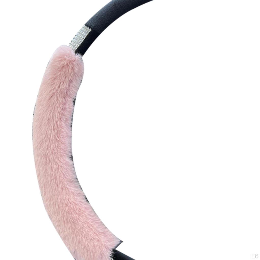Car Steering Wheel Cover Protector 15 Inch Auto Interior Accessories Odorless Plush Anti Slip