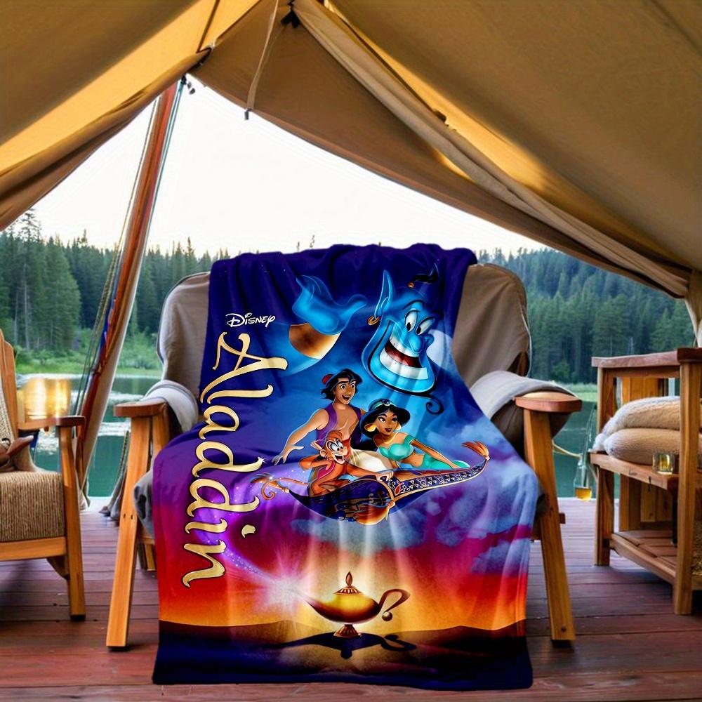 1 stk, Disney Aladdin Tegneseriepledd Festlig Julegave til Venn Mykt Kastepledd, Utendørspledd, Stue, Reise, Camping