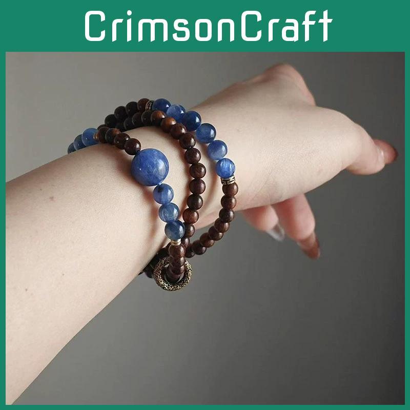 Stylish Sandalwood Bracelet Artisanal New Chinese Cultural Design For Men And Women