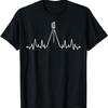Funny Land Surveyor Gift Cool Surveying Tripod Heartbeat T-Shirt