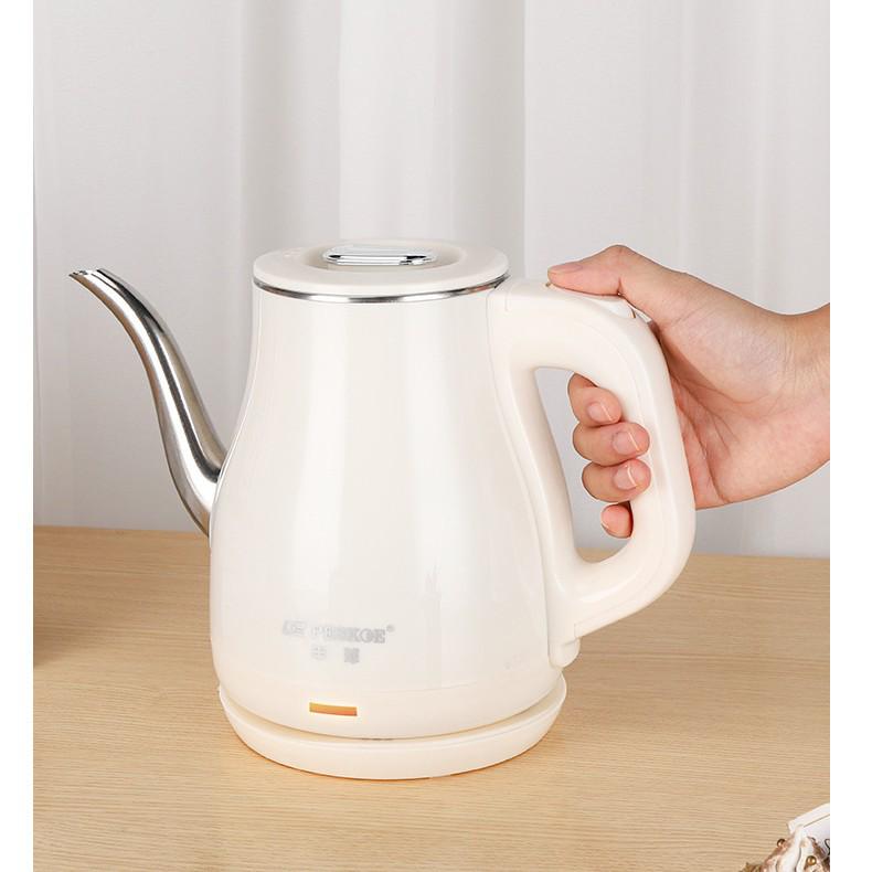 Genuine Long Spout Anti-Scald Electric Kettle - 304 Stainless Steel, Heat-Preserving, Durable, Ideal for Tea Brewing.