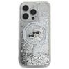 Karl Lagerfeld Klhmp16Llgkcsgh Iphone 16 Pro 6.3 Hardcase Transparent Liquid Glitter Karl&Choupette Head Magsafe