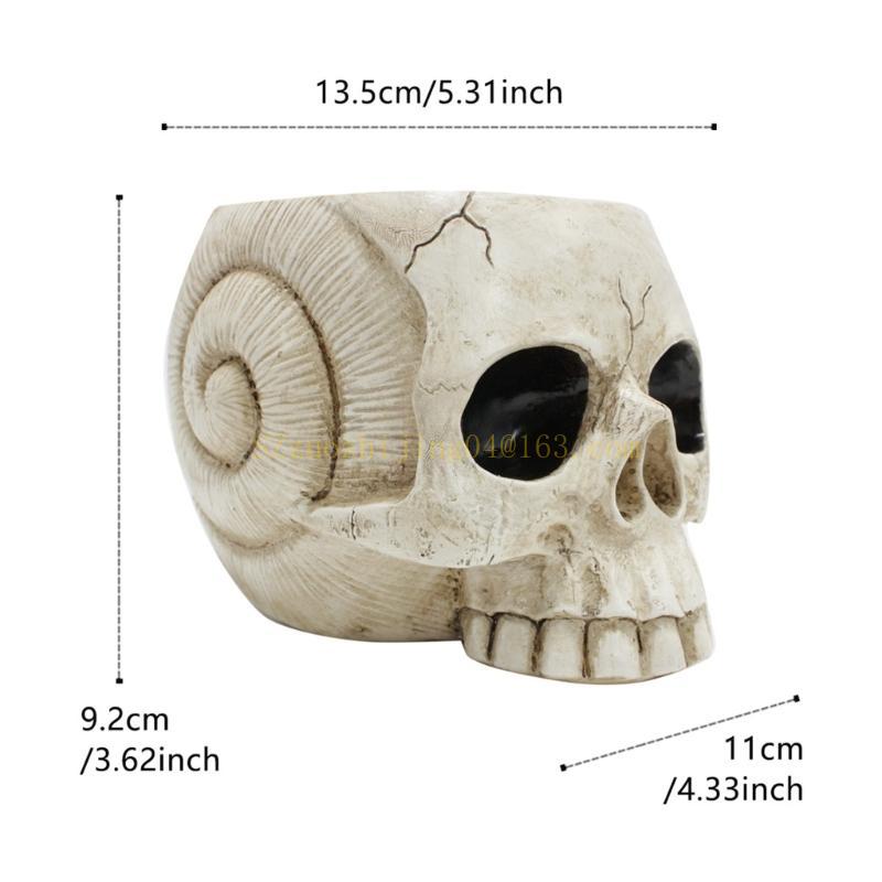 Halloween Skull Planter Resin Skeleton Model Flower Pots Container Indoor and Outdoor Container Home Garden Office Top Sale