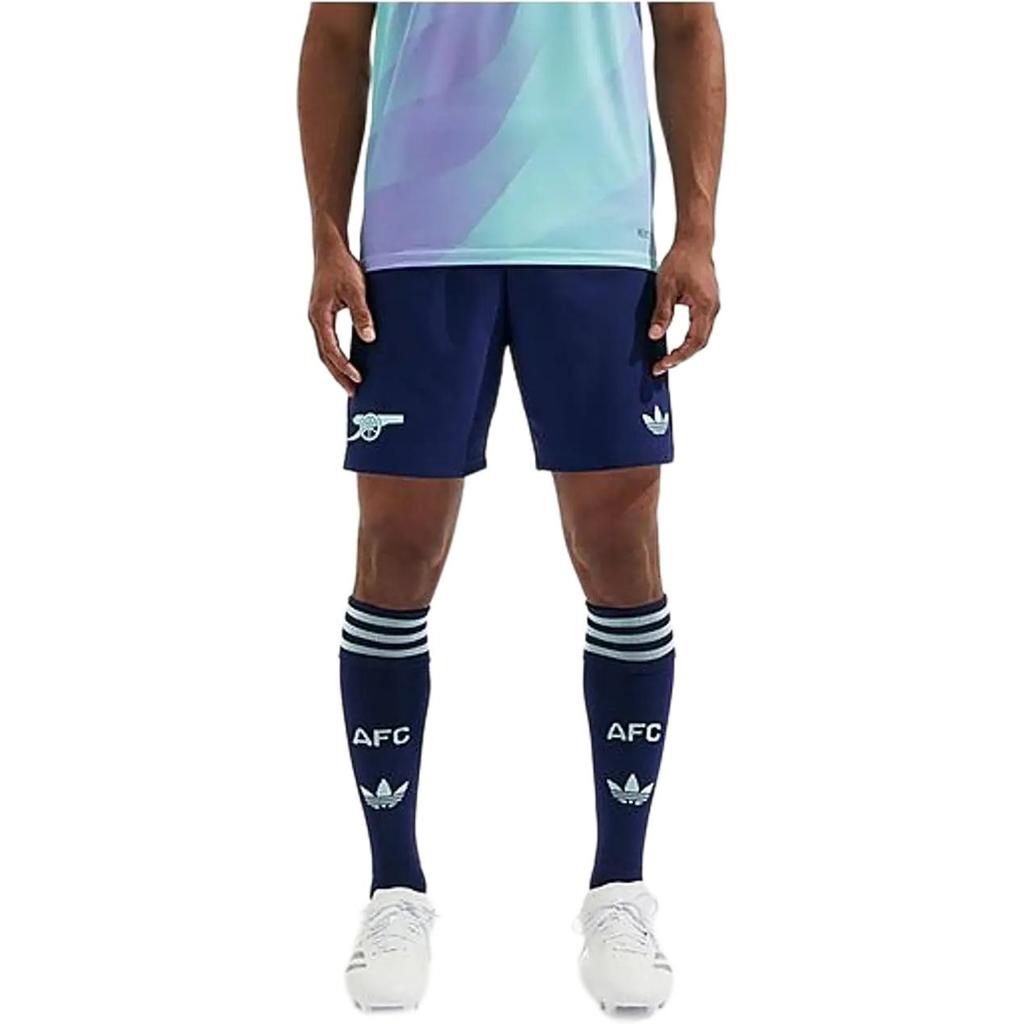 adidas Originals Authentic Third Lightweight Warm Stylish Mid-Rise Shorts Football Pants Men Shorts Navy-Blue JX7080