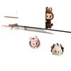 Labubu Cute Plush Doll Refrigerator Magnet - 3D Personality, Strong Magnetic, Waterproof Door Decoration Sticker.