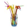 ZISIZ Colorful Disposable Bendable Plastic Straws