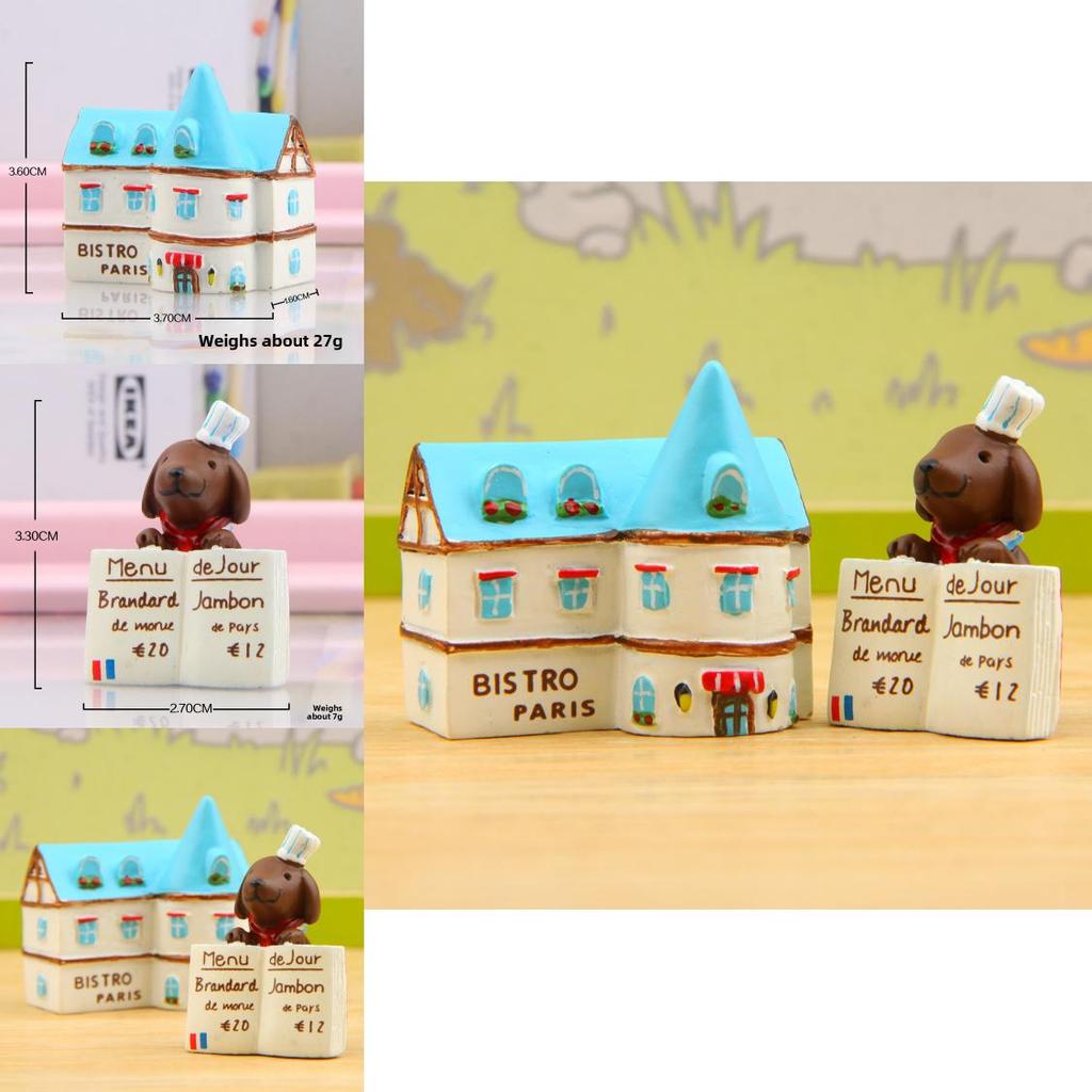 Japanese Style Resin Dog Plant Decor With Cartoon Design For Kitchen Or Restaurant Display