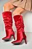 Women Modern Stylish Fashion Boots Boots Faux Leather Suede Skin Suede Thin Heel Boots